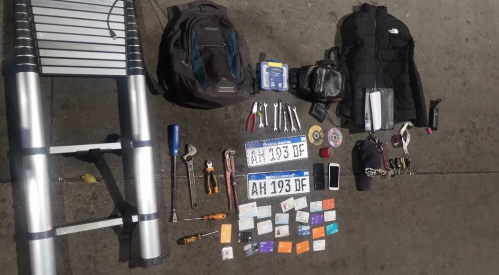 Una escalera plegable, ladridos y una persecución de película