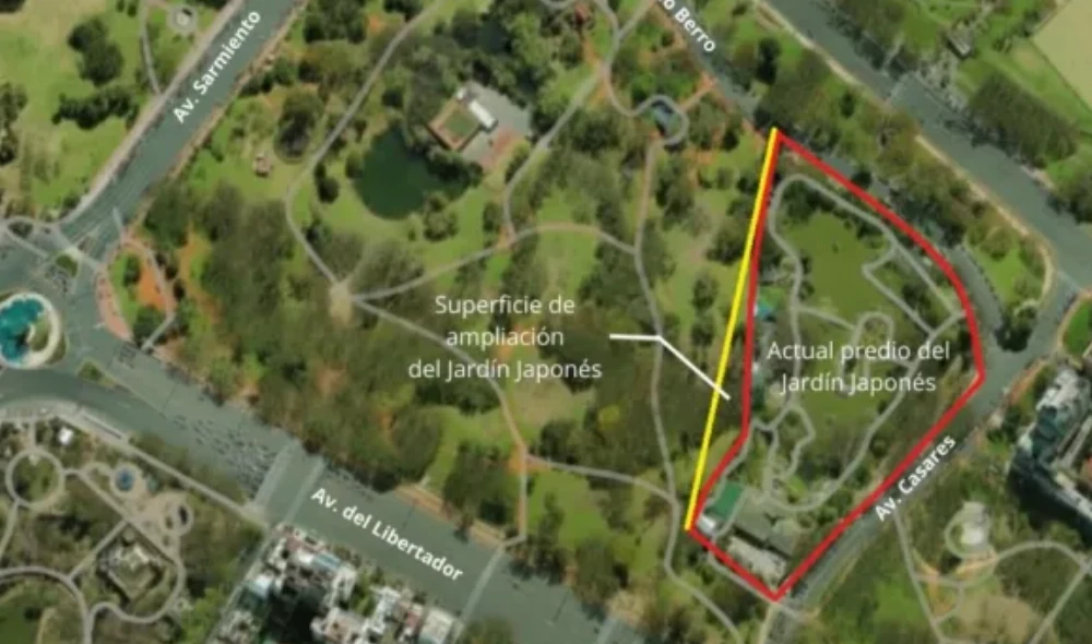 La Legislatura aprobó la ampliación del Jardín Japonés sobre un sector de la Plaza Sicilia